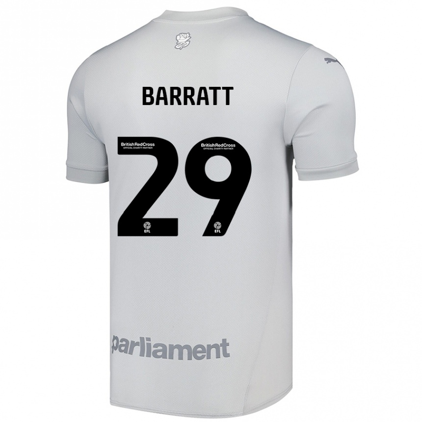 Kinder Fußball Connor Barratt #29 Silbergrau Auswärtstrikot Trikot 2024/25 T-Shirt Luxemburg