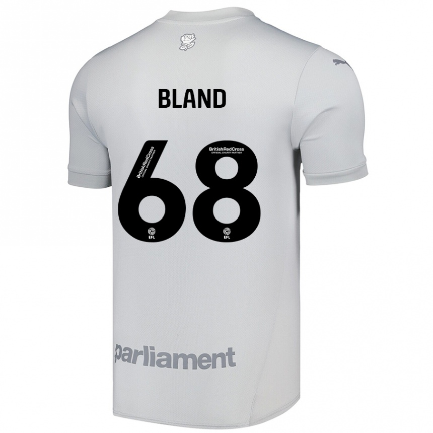 Kinder Fußball Jonathan Bland #68 Silbergrau Auswärtstrikot Trikot 2024/25 T-Shirt Luxemburg