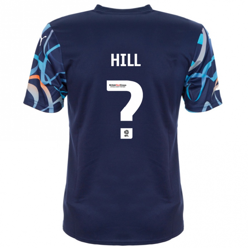 Kinder Fußball Tyler Hill #0 Marineblau Auswärtstrikot Trikot 2024/25 T-Shirt Luxemburg