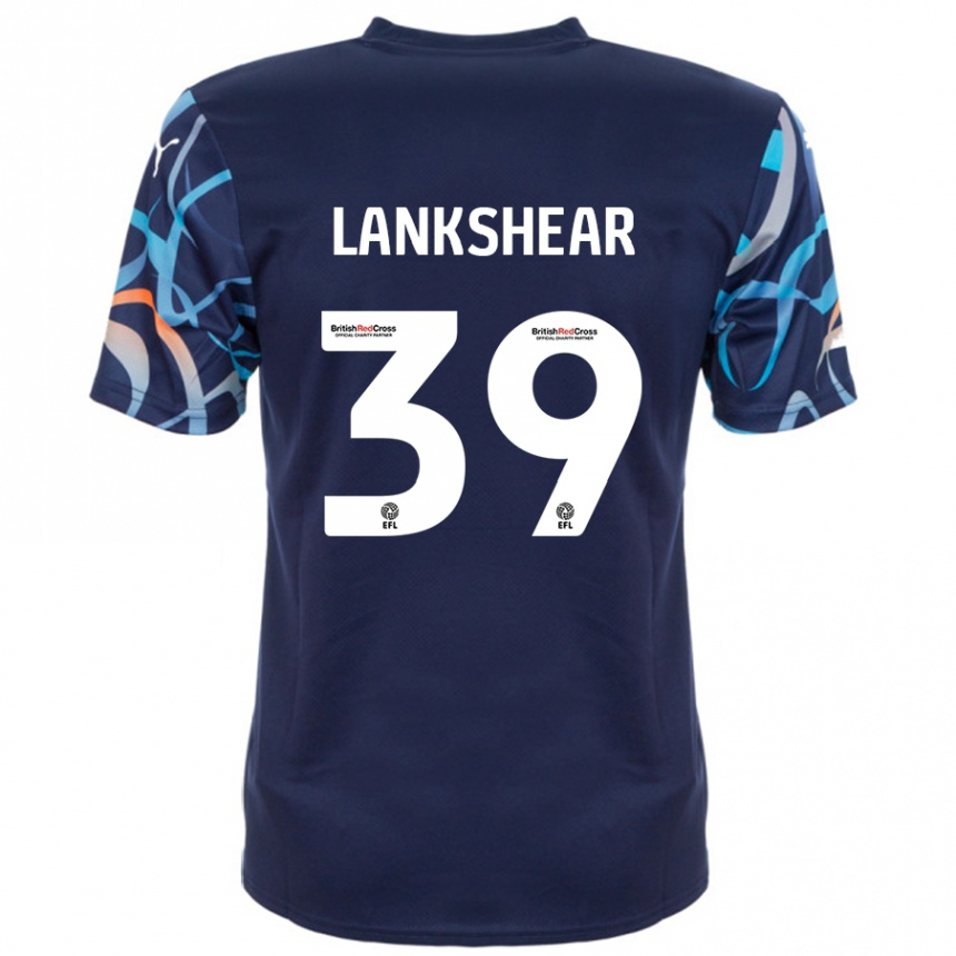 Kinder Fußball Alex Lankshear #39 Marineblau Auswärtstrikot Trikot 2024/25 T-Shirt Luxemburg