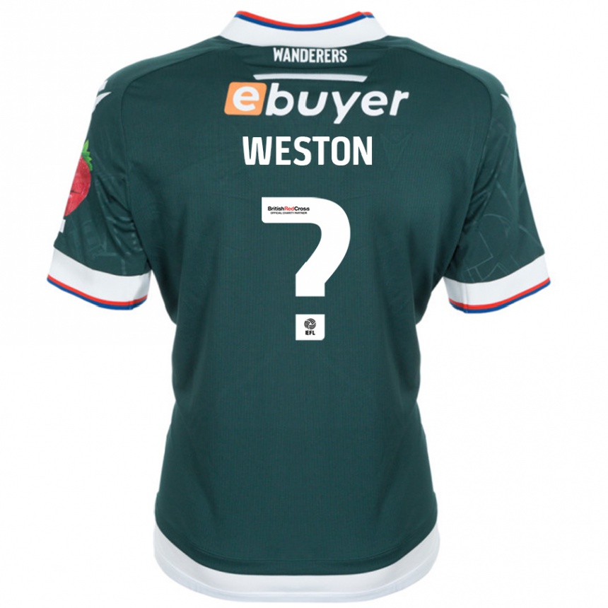 Kinder Fußball Ajay Weston #0 Dunkelgrün Auswärtstrikot Trikot 2024/25 T-Shirt Luxemburg