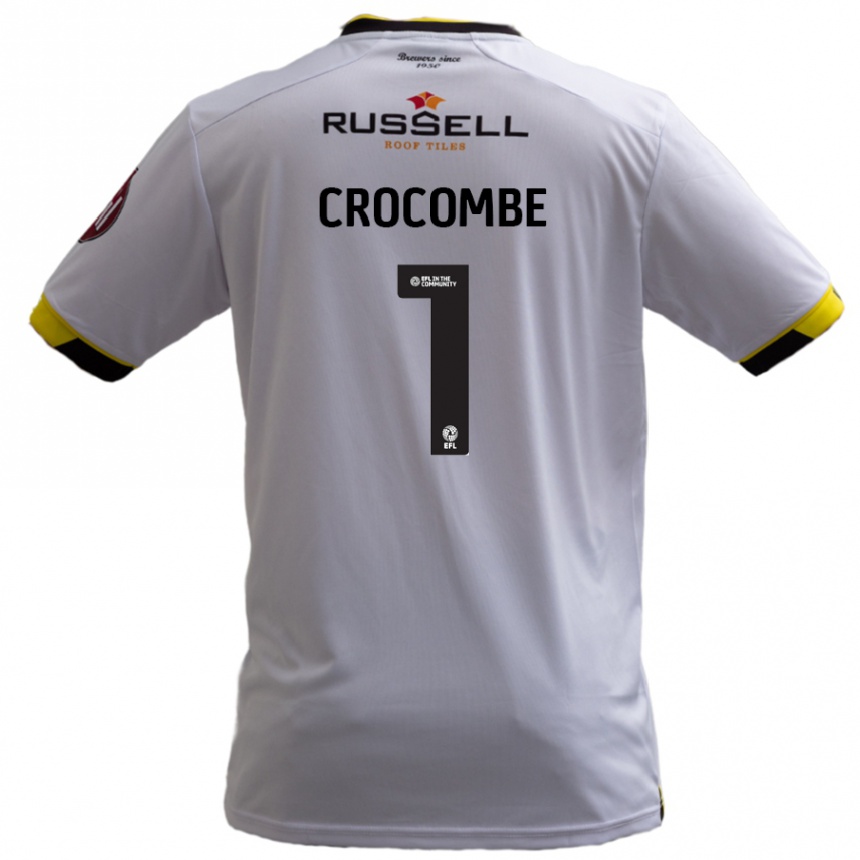 Kinder Fußball Max Crocombe #1 Weiß Auswärtstrikot Trikot 2024/25 T-Shirt Luxemburg