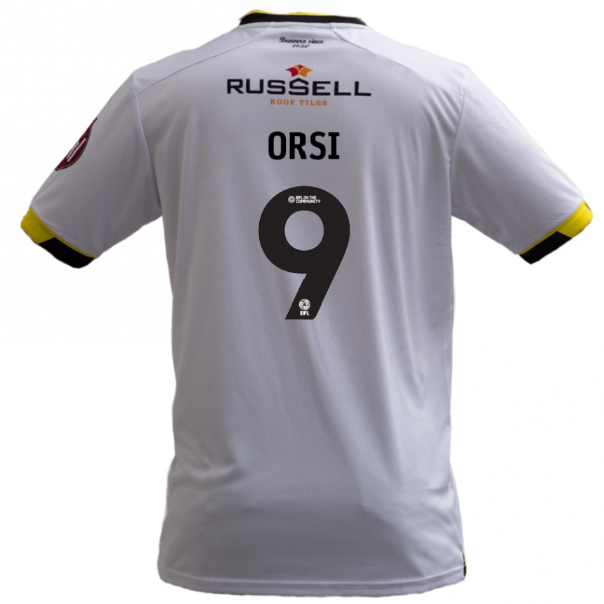 Kinder Fußball Danilo Orsi #9 Weiß Auswärtstrikot Trikot 2024/25 T-Shirt Luxemburg