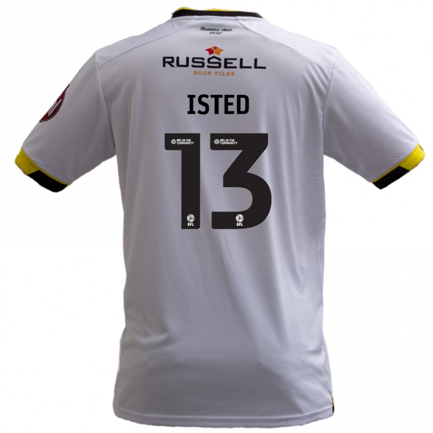 Kinder Fußball Harry Isted #13 Weiß Auswärtstrikot Trikot 2024/25 T-Shirt Luxemburg