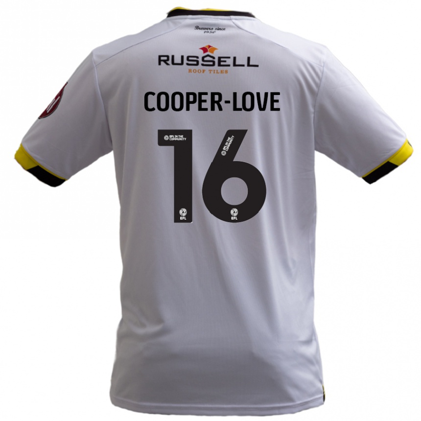 Kinder Fußball Jack Cooper-Love #16 Weiß Auswärtstrikot Trikot 2024/25 T-Shirt Luxemburg