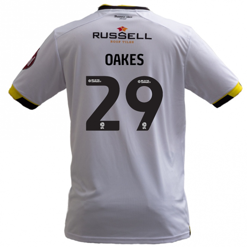 Kinder Fußball Toby Oakes #29 Weiß Auswärtstrikot Trikot 2024/25 T-Shirt Luxemburg