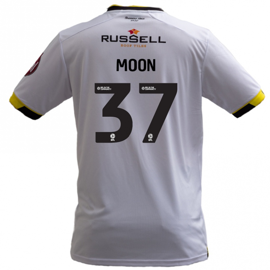 Kinder Fußball Jasper Moon #37 Weiß Auswärtstrikot Trikot 2024/25 T-Shirt Luxemburg