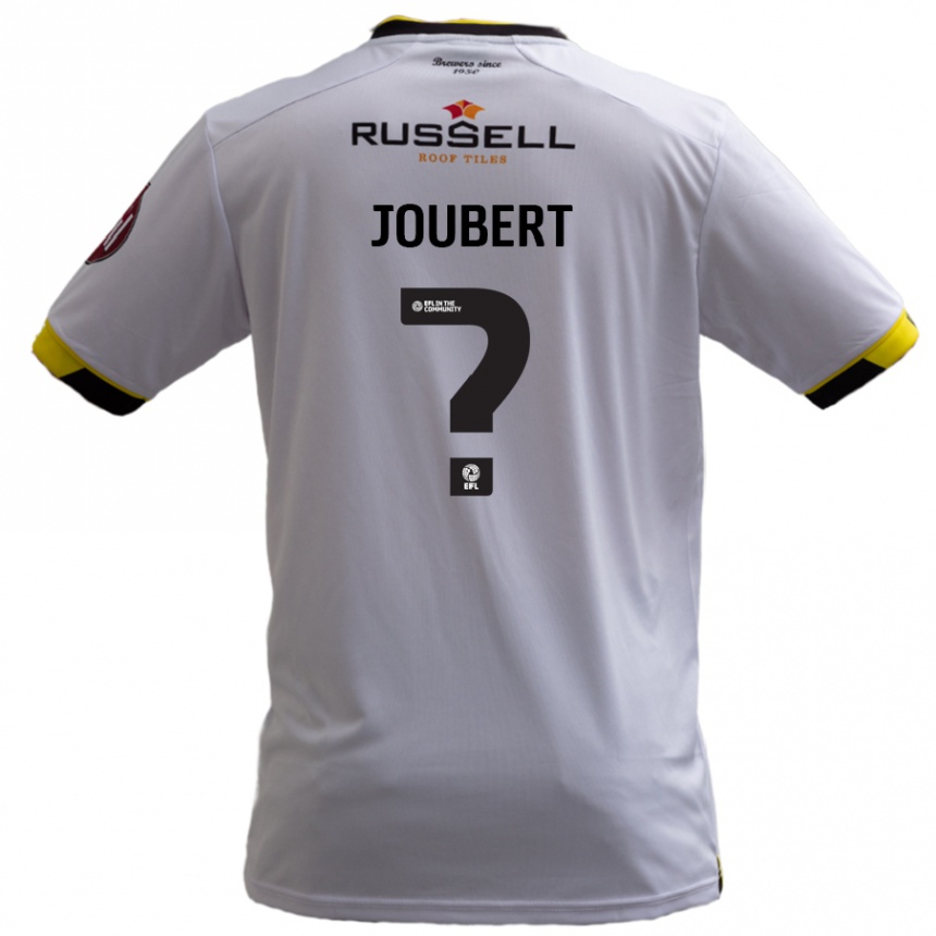 Kinder Fußball Lucas Joubert #0 Weiß Auswärtstrikot Trikot 2024/25 T-Shirt Luxemburg