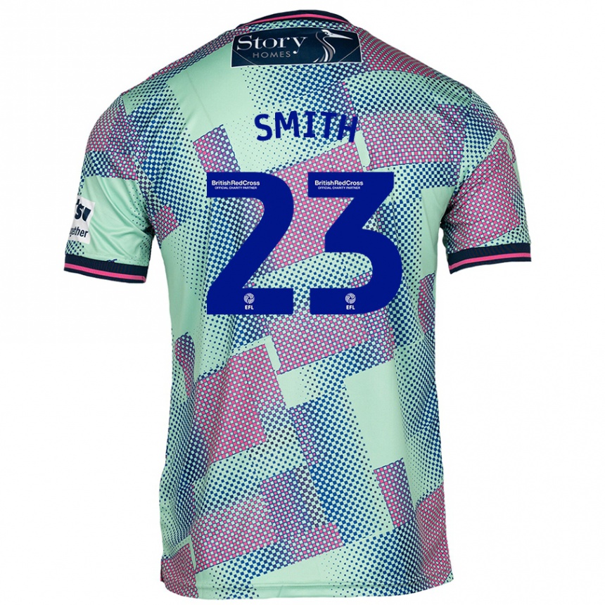 Kinder Fußball Jude Smith #23 Grün Auswärtstrikot Trikot 2024/25 T-Shirt Luxemburg