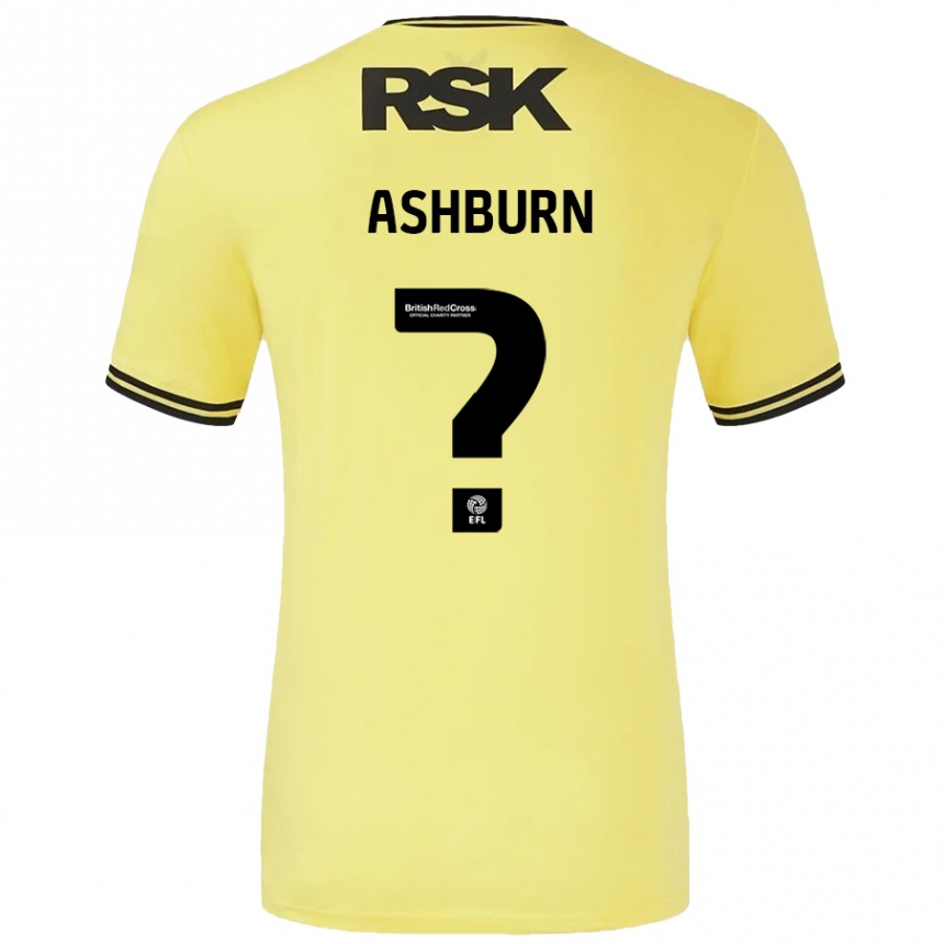 Kinder Fußball Luke Ashburn #0 Gelb Schwarz Auswärtstrikot Trikot 2024/25 T-Shirt Luxemburg