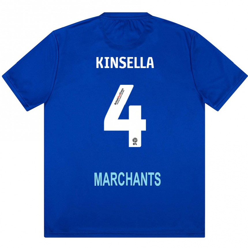 Kinder Fußball Liam Kinsella #4 Grün Auswärtstrikot Trikot 2024/25 T-Shirt Luxemburg