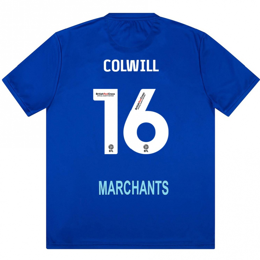 Kinder Fußball Joel Colwill #16 Grün Auswärtstrikot Trikot 2024/25 T-Shirt Luxemburg