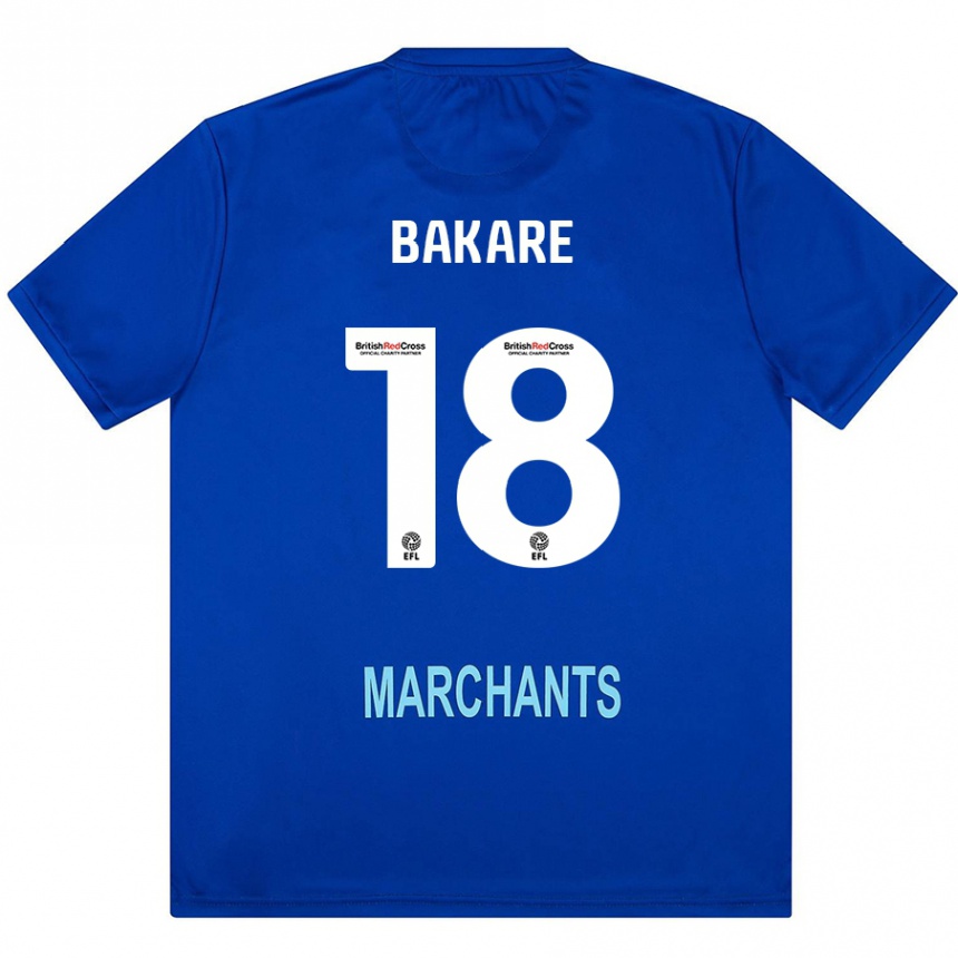 Kinder Fußball Ibrahim Bakare #18 Grün Auswärtstrikot Trikot 2024/25 T-Shirt Luxemburg