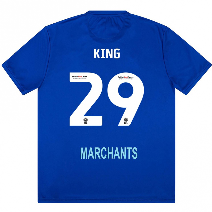 Kinder Fußball Tom King #29 Grün Auswärtstrikot Trikot 2024/25 T-Shirt Luxemburg