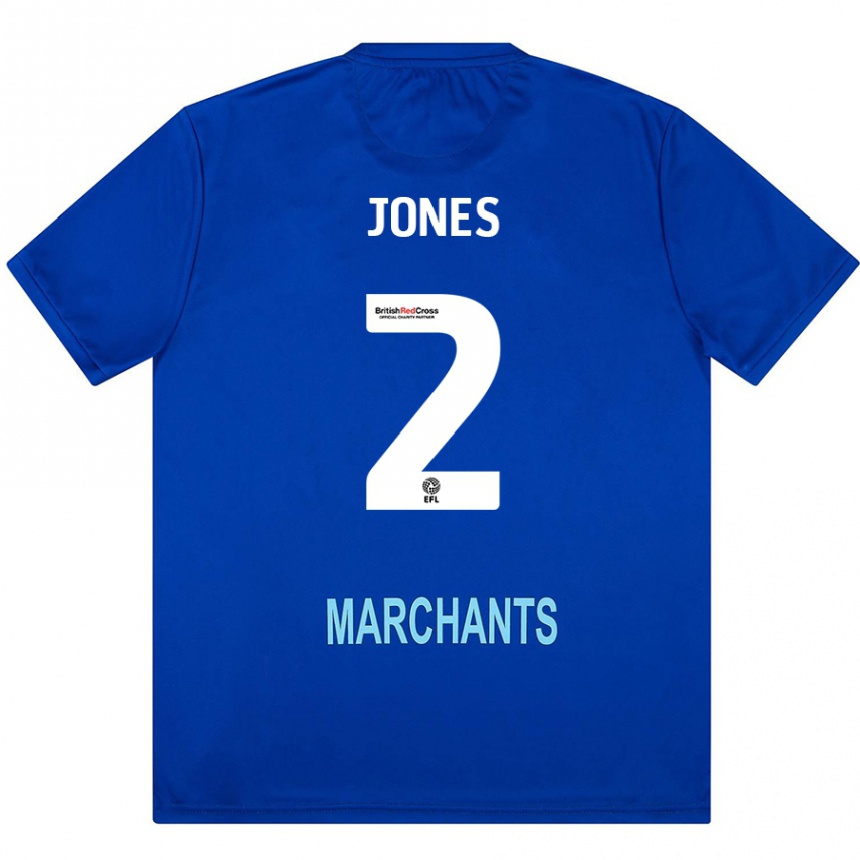 Kinder Fußball Courtney Jones #2 Grün Auswärtstrikot Trikot 2024/25 T-Shirt Luxemburg