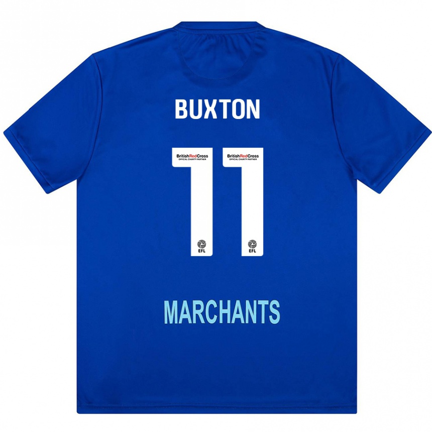 Kinder Fußball Charlotte Buxton #11 Grün Auswärtstrikot Trikot 2024/25 T-Shirt Luxemburg