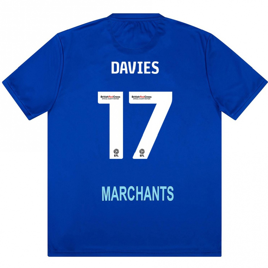 Kinder Fußball Annabel Davies #17 Grün Auswärtstrikot Trikot 2024/25 T-Shirt Luxemburg