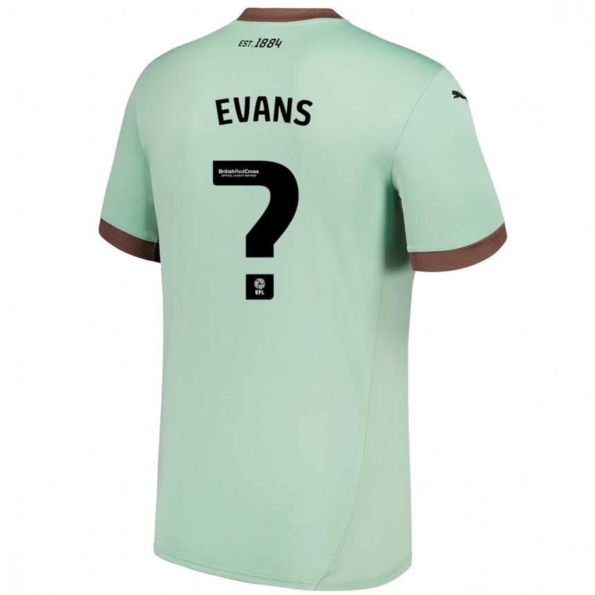 Kinder Fußball Harry Evans #0 Blassgrün Auswärtstrikot Trikot 2024/25 T-Shirt Luxemburg