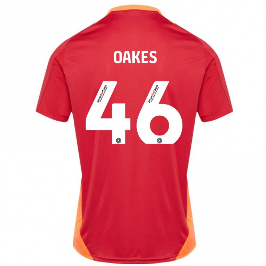 Kinder Fußball Liam Oakes #46 Blau Cremeweiß Auswärtstrikot Trikot 2024/25 T-Shirt Luxemburg