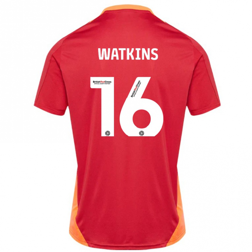 Kinder Fußball Zoe Watkins #16 Blau Cremeweiß Auswärtstrikot Trikot 2024/25 T-Shirt Luxemburg