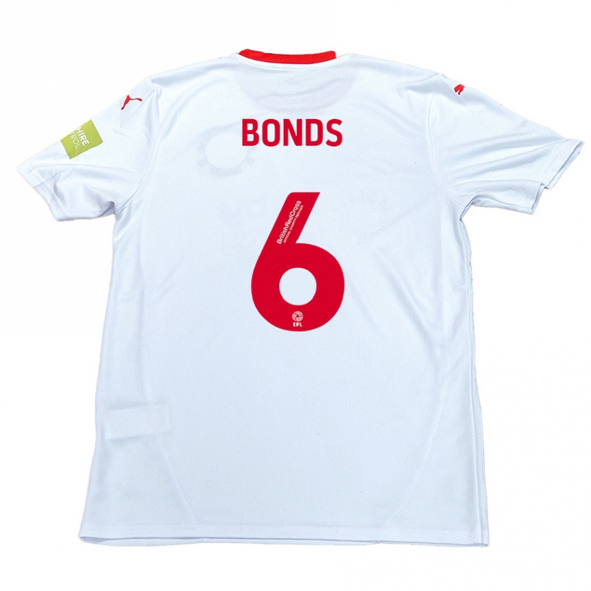 Kinder Fußball Elliot Bonds #6 Weiß Auswärtstrikot Trikot 2024/25 T-Shirt Luxemburg