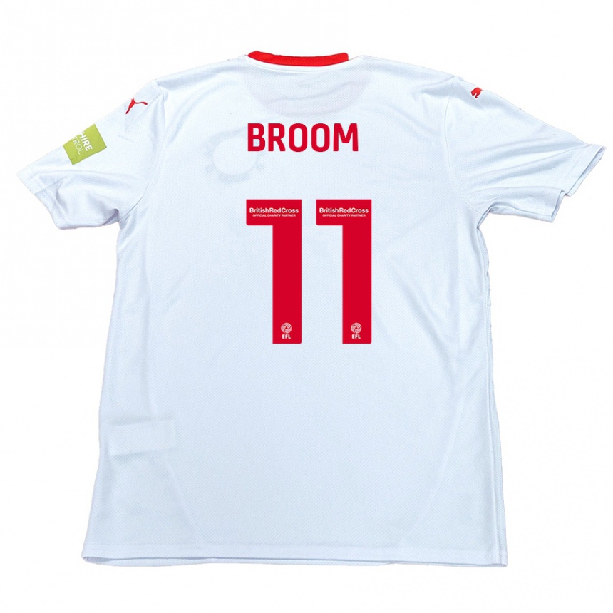 Kinder Fußball Ryan Broom #11 Weiß Auswärtstrikot Trikot 2024/25 T-Shirt Luxemburg