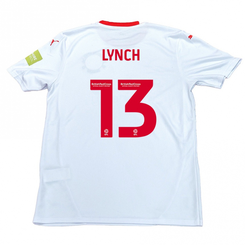 Kinder Fußball Jay Lynch #13 Weiß Auswärtstrikot Trikot 2024/25 T-Shirt Luxemburg