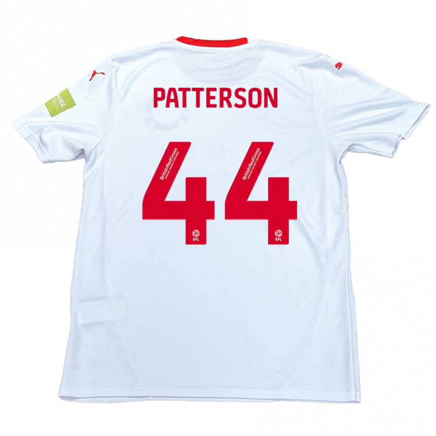 Kinder Fußball Phoenix Patterson #44 Weiß Auswärtstrikot Trikot 2024/25 T-Shirt Luxemburg