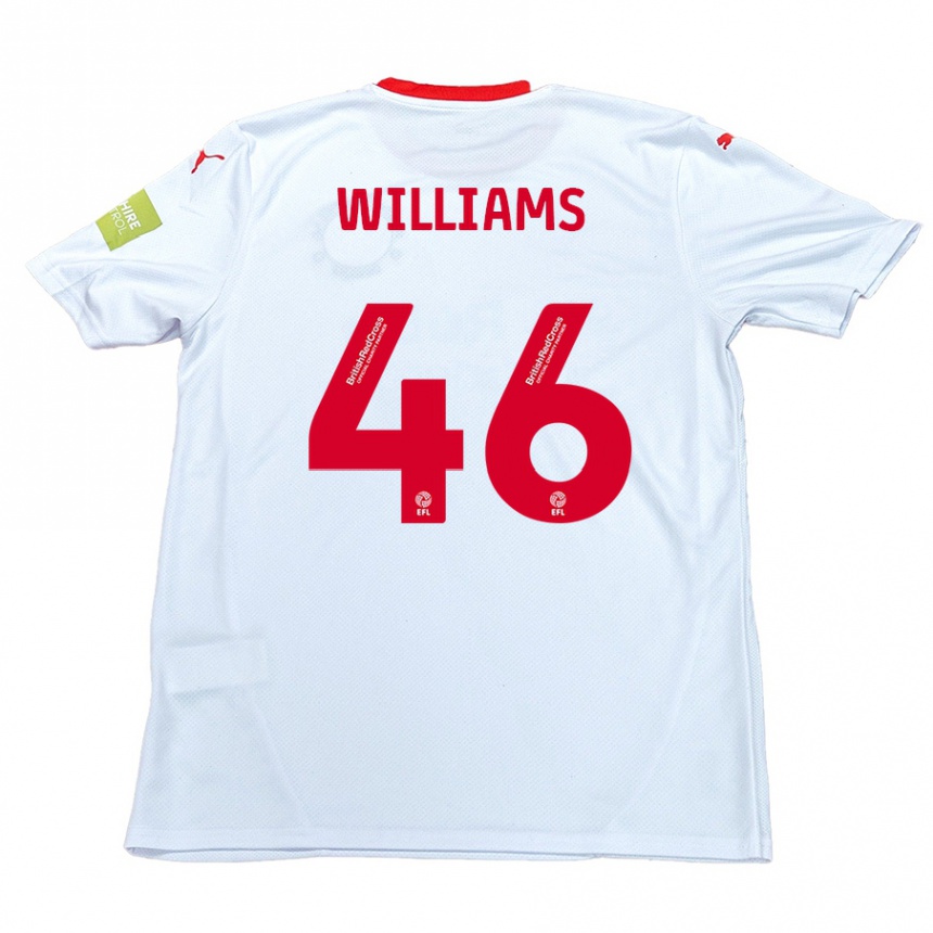 Kinder Fußball Theo Williams #46 Weiß Auswärtstrikot Trikot 2024/25 T-Shirt Luxemburg