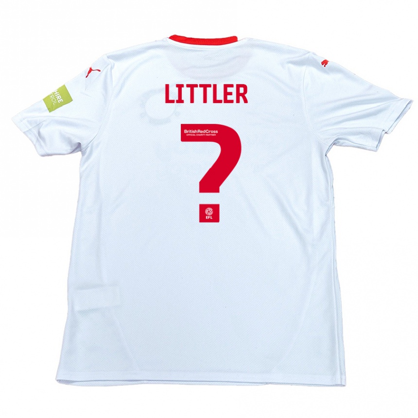 Kinder Fußball Zack Littler #0 Weiß Auswärtstrikot Trikot 2024/25 T-Shirt Luxemburg