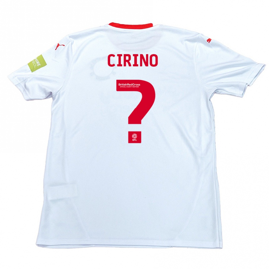 Kinder Fußball Raffaele Cirino #0 Weiß Auswärtstrikot Trikot 2024/25 T-Shirt Luxemburg