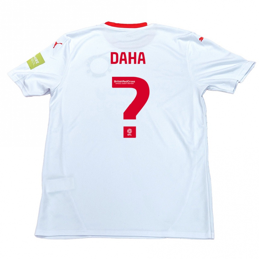 Kinder Fußball Hermann Daha #0 Weiß Auswärtstrikot Trikot 2024/25 T-Shirt Luxemburg