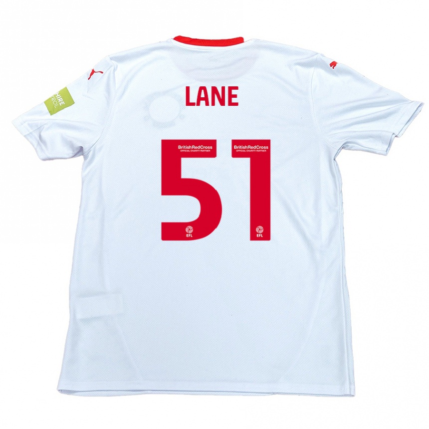 Kinder Fußball Mikey Lane #51 Weiß Auswärtstrikot Trikot 2024/25 T-Shirt Luxemburg