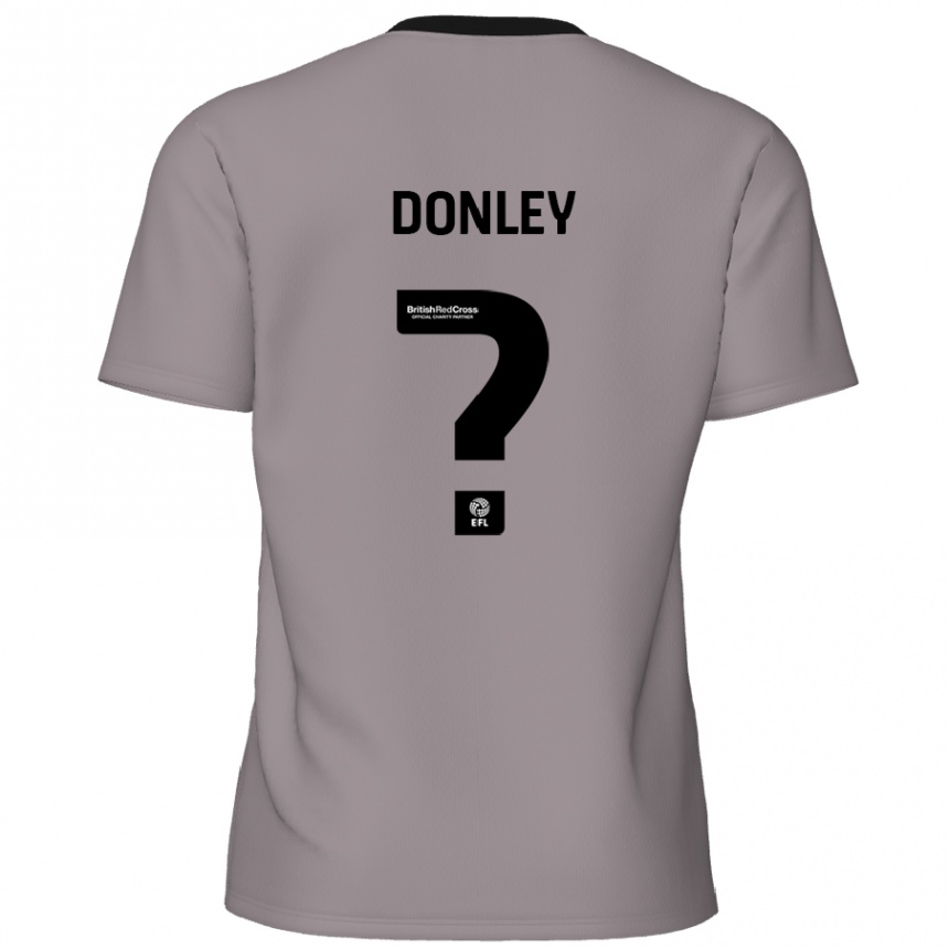 Kinder Fußball Jamie Donley #0 Grau Auswärtstrikot Trikot 2024/25 T-Shirt Luxemburg