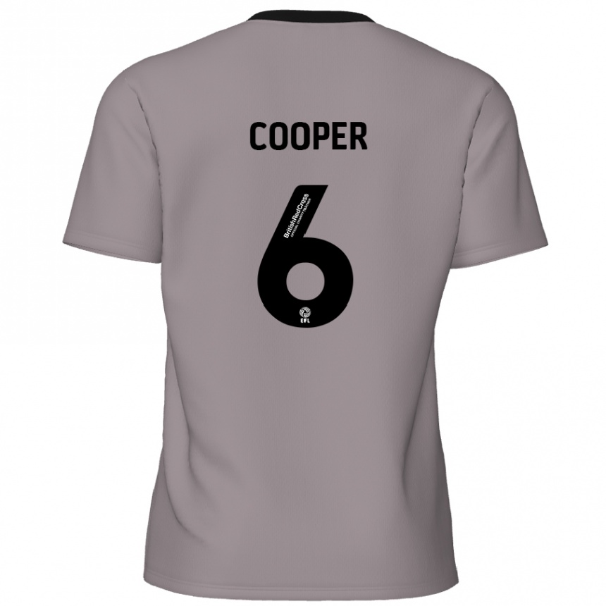 Kinder Fußball Brandon Cooper #6 Grau Auswärtstrikot Trikot 2024/25 T-Shirt Luxemburg