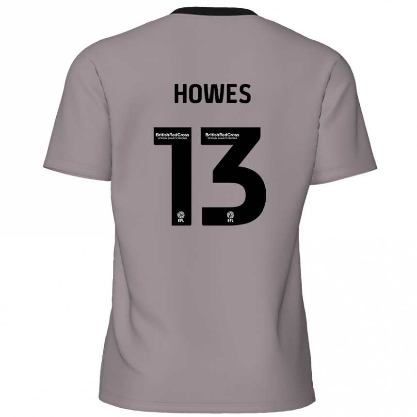 Kinder Fußball Sam Howes #13 Grau Auswärtstrikot Trikot 2024/25 T-Shirt Luxemburg