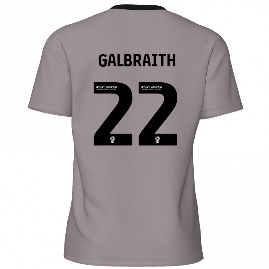 Kinder Fußball Ethan Galbraith #22 Grau Auswärtstrikot Trikot 2024/25 T-Shirt Luxemburg