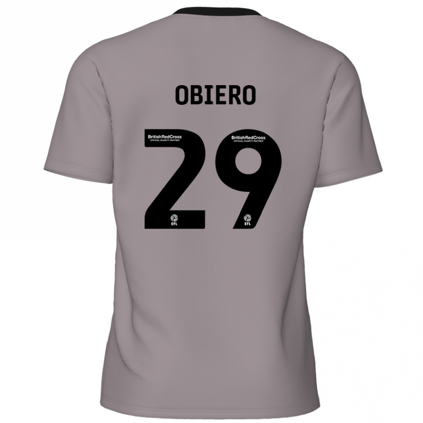 Kinder Fußball Zech Obiero #29 Grau Auswärtstrikot Trikot 2024/25 T-Shirt Luxemburg