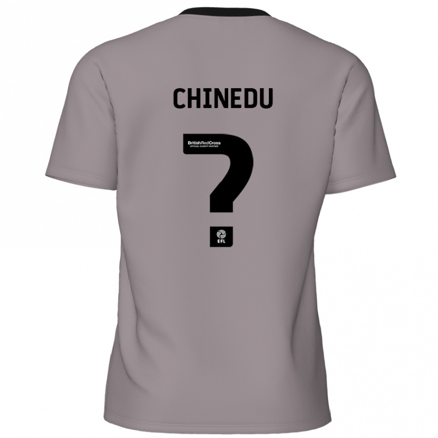 Kinder Fußball Phillip Chinedu #0 Grau Auswärtstrikot Trikot 2024/25 T-Shirt Luxemburg