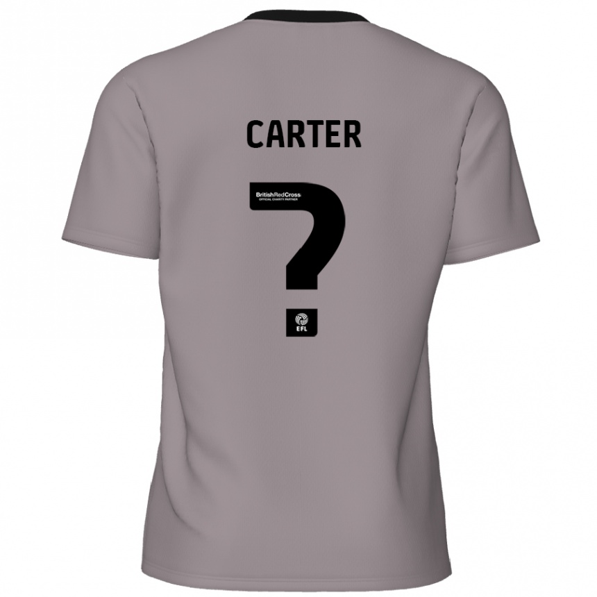 Kinder Fußball Dan Carter #0 Grau Auswärtstrikot Trikot 2024/25 T-Shirt Luxemburg