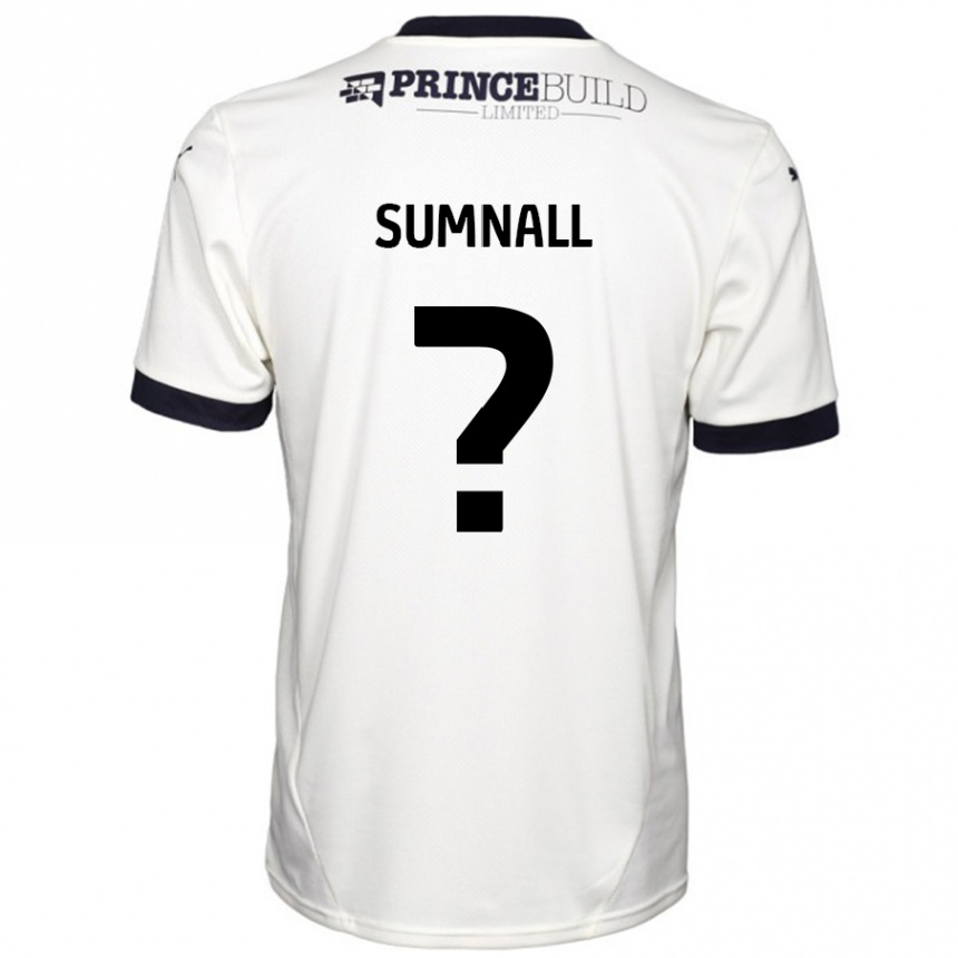 Kinder Fußball Jenson Sumnall #0 Cremeweiß Schwarz Auswärtstrikot Trikot 2024/25 T-Shirt Luxemburg