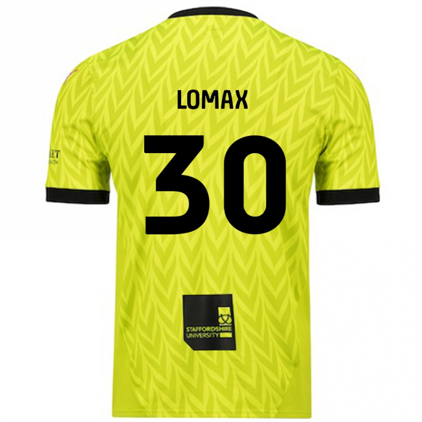 Kinder Fußball Ben Lomax #30 Fluoreszierend Grün Auswärtstrikot Trikot 2024/25 T-Shirt Luxemburg