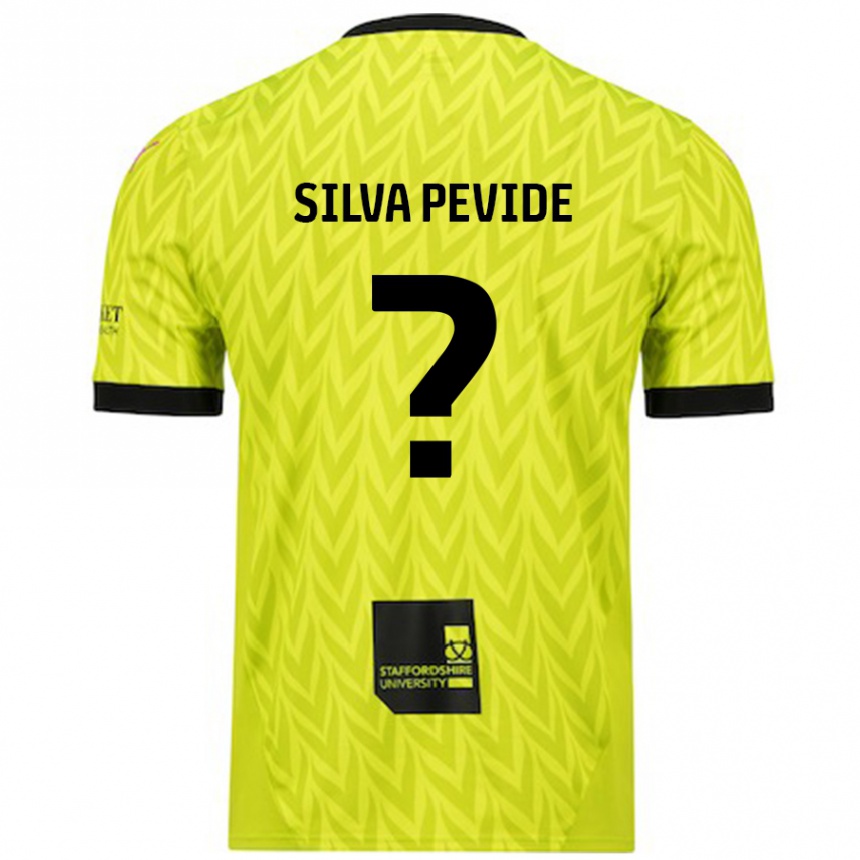 Kinder Fußball Joao Silva Pevide #0 Fluoreszierend Grün Auswärtstrikot Trikot 2024/25 T-Shirt Luxemburg