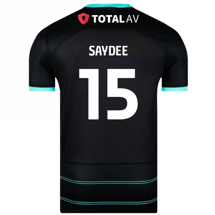 Kinder Fußball Christian Saydee #15 Schwarz Auswärtstrikot Trikot 2024/25 T-Shirt Luxemburg