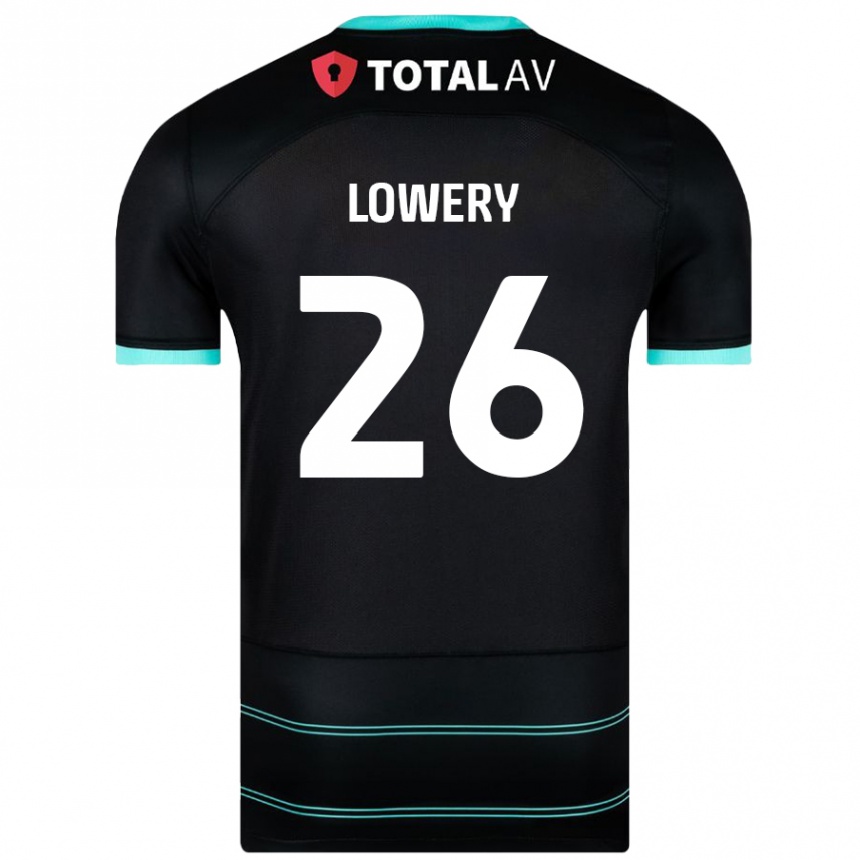 Kinder Fußball Tom Lowery #26 Schwarz Auswärtstrikot Trikot 2024/25 T-Shirt Luxemburg