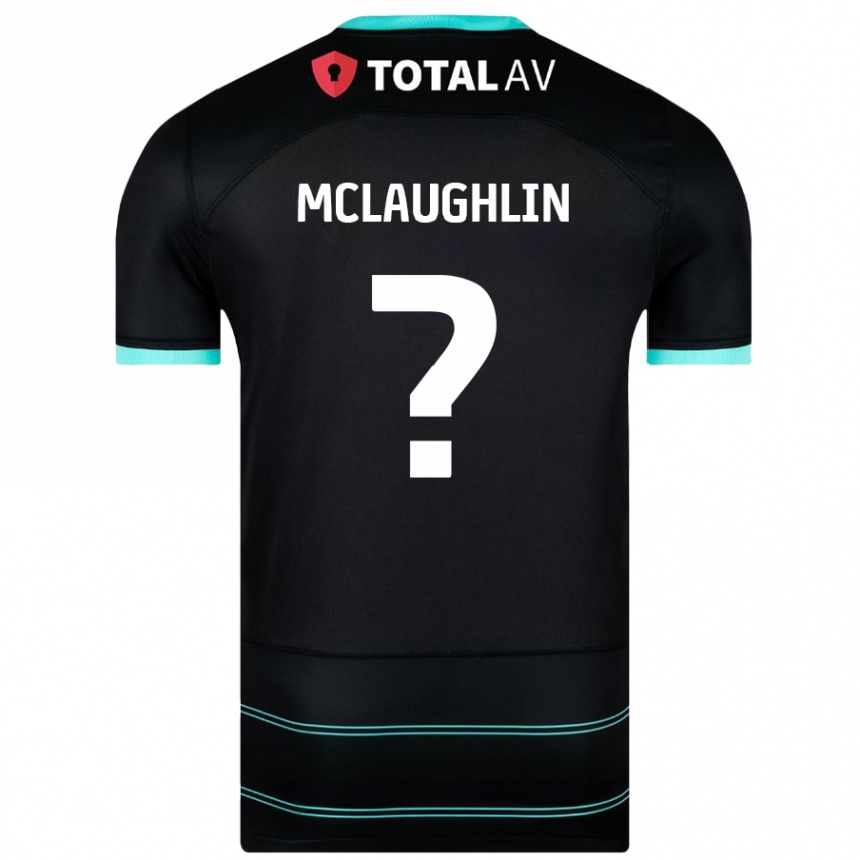 Kinder Fußball Erin Mclaughlin #0 Schwarz Auswärtstrikot Trikot 2024/25 T-Shirt Luxemburg