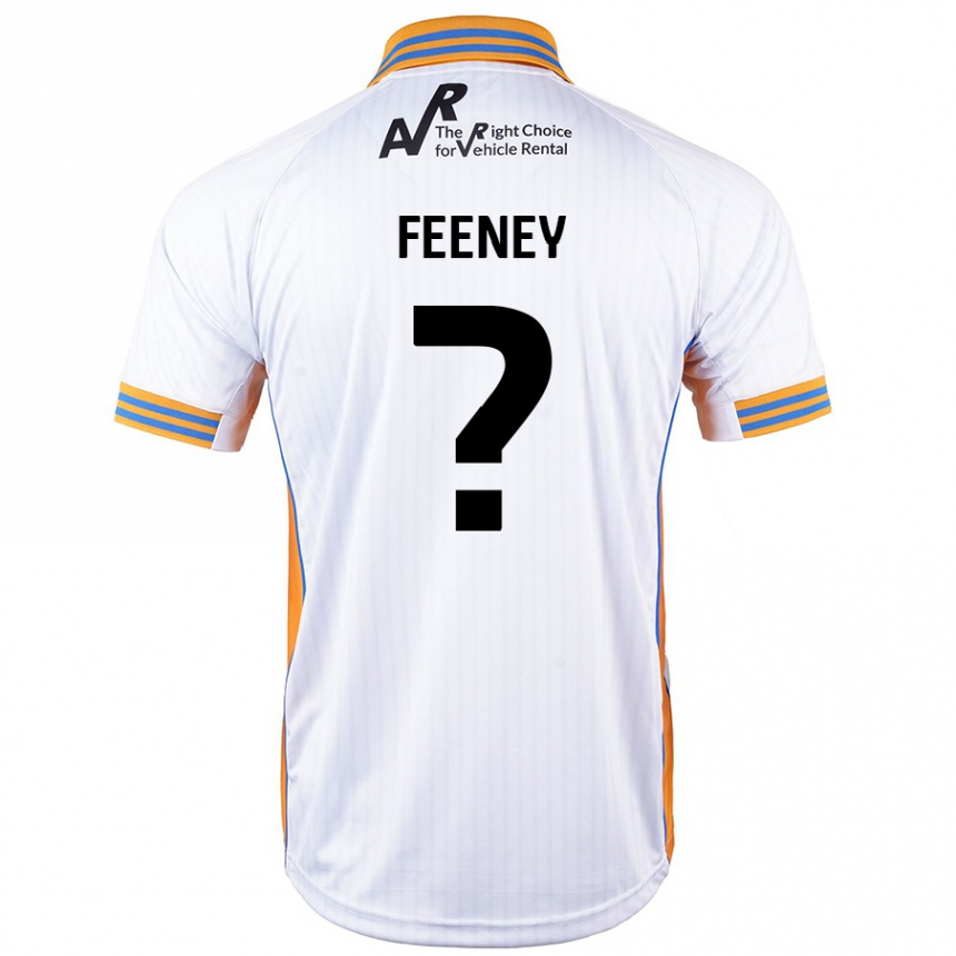 Kinder Fußball Josh Feeney #0 Weiß Auswärtstrikot Trikot 2024/25 T-Shirt Luxemburg