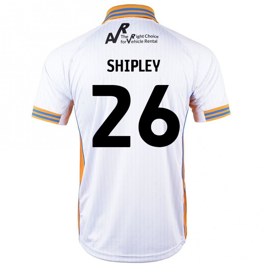 Kinder Fußball Jordan Shipley #26 Weiß Auswärtstrikot Trikot 2024/25 T-Shirt Luxemburg