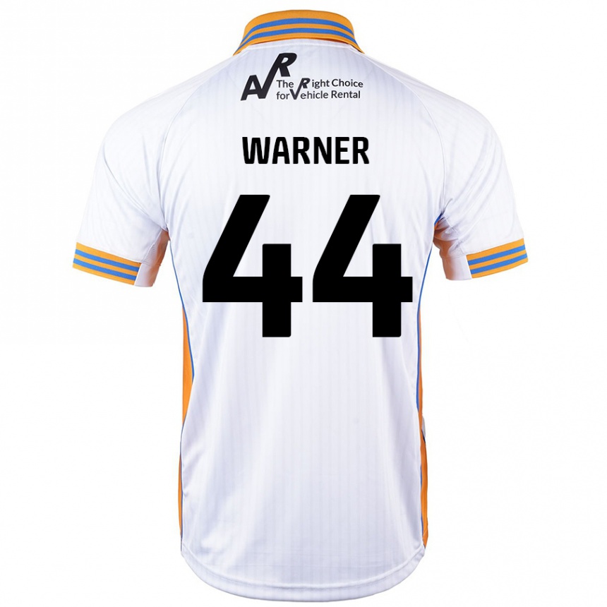 Kinder Fußball James Warner #44 Weiß Auswärtstrikot Trikot 2024/25 T-Shirt Luxemburg