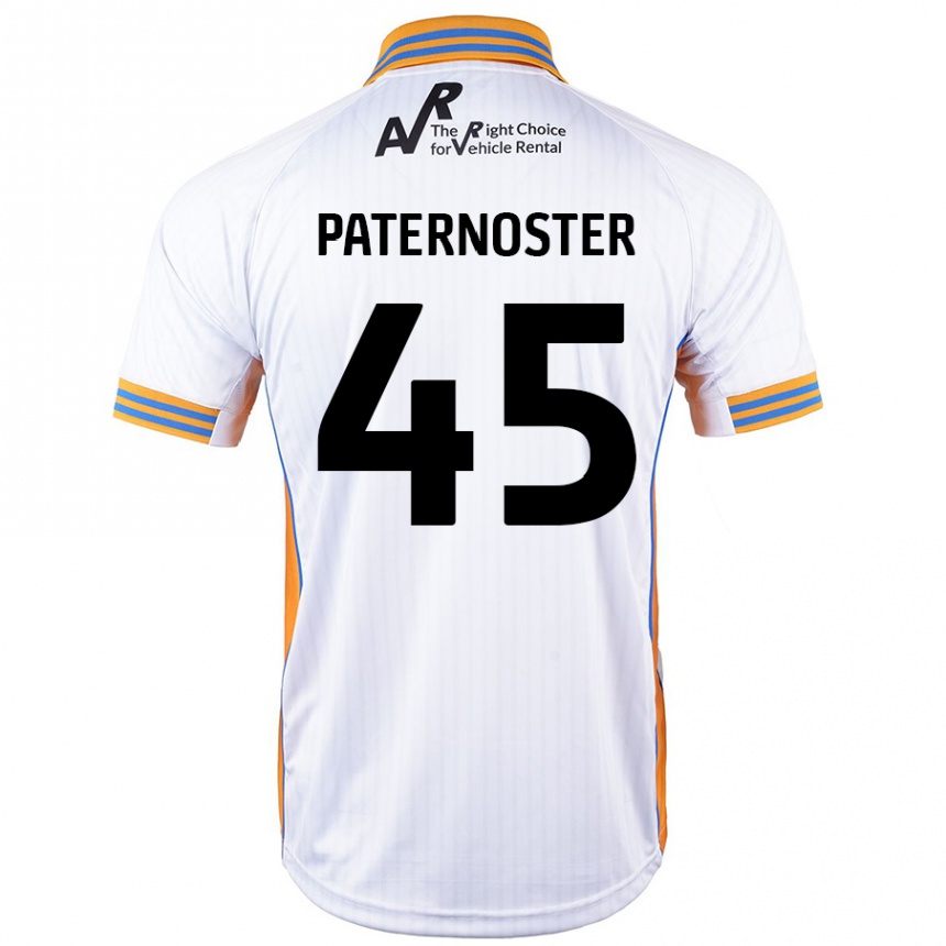 Kinder Fußball Vladimir Paternoster #45 Weiß Auswärtstrikot Trikot 2024/25 T-Shirt Luxemburg